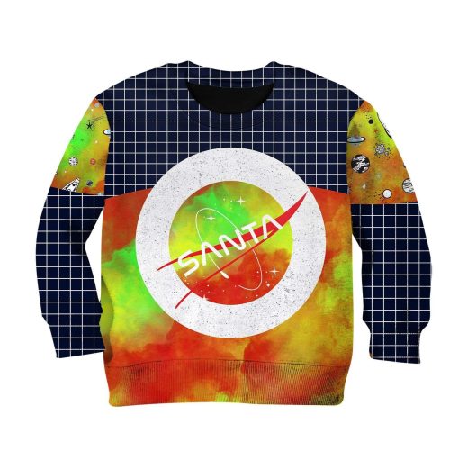 Christmas Santa Space Custom Hoodies T-shirt Apparel HD-GH1106212K kid 3D apparel Kid Sweatshirt S/6-8