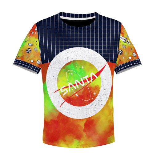 Christmas Santa Space Custom Hoodies T-shirt Apparel HD-GH1106212K kid 3D apparel Kid T-Shirt XS