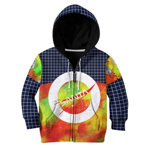 Christmas Santa Space Custom Hoodies T-shirt Apparel HD-GH1106212K kid 3D apparel Kid Zip Hoodie S/6-8