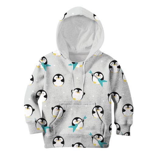 Chubby Penguin Playing Music Custom Hoodies T-shirt Apparel HD-PET110362K kid 3D apparel Kid Hoodie S/6-8