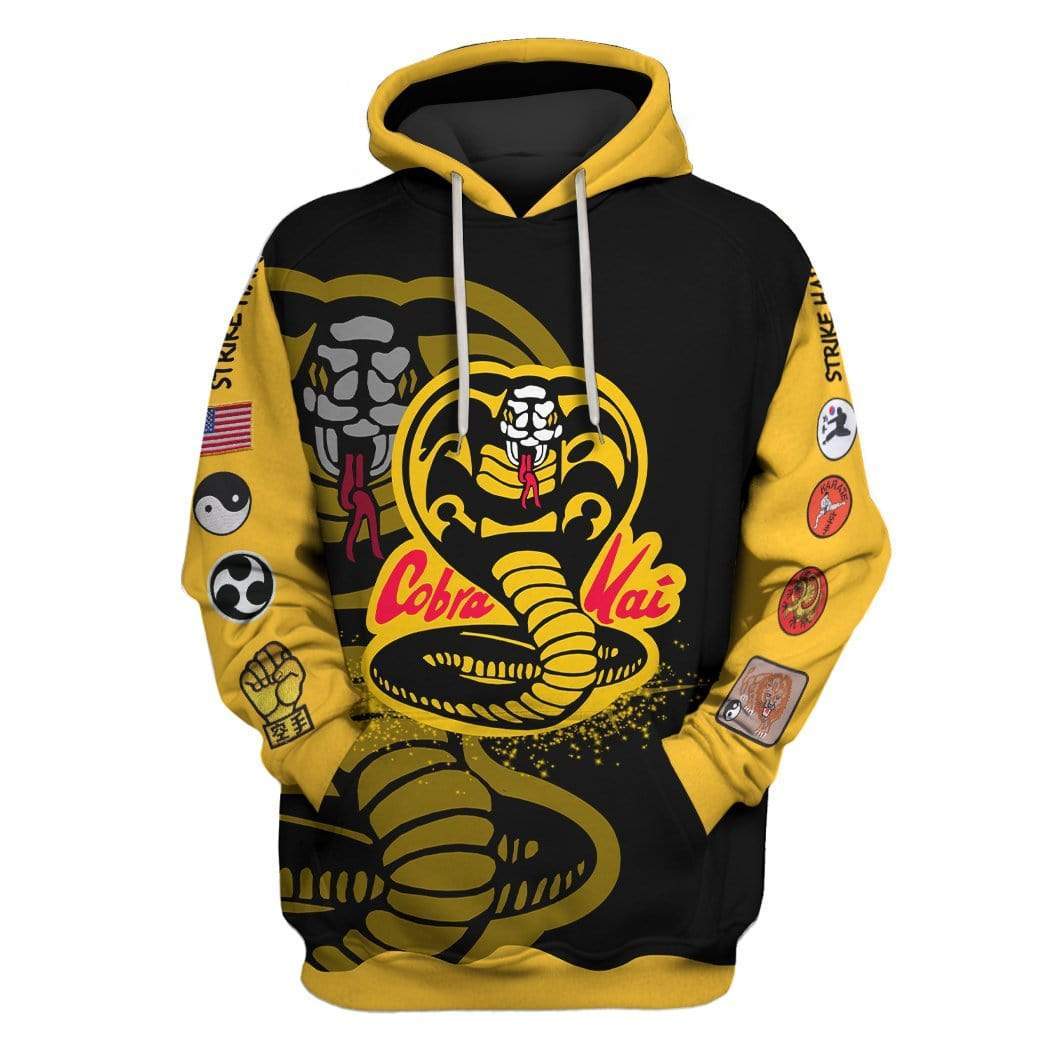 Gearhumans Cobra kai Custom T-shirt - Hoodies Apparel 1 Cobra kai Custom T-shirt - Hoodies Apparel HD- GH20258 3D Custom Fleece Hoodies Hoodie S