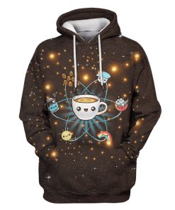 Coffee Drinks OuterSpace Custom T-shirt - Hoodies Apparel GH110398 3D Custom Fleece Hoodies Hoodie S 