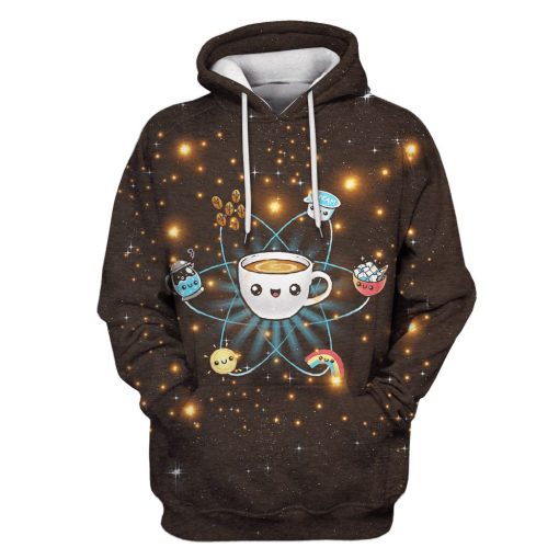 Coffee Drinks OuterSpace Custom T-shirt - Hoodies Apparel GH110398 3D Custom Fleece Hoodies Hoodie S
