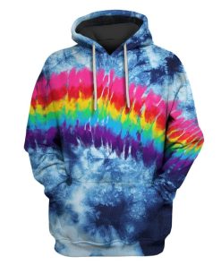 Colorful Tie dye background Custom T-shirt - Hoodies Apparel HD-GH1106135 3D Custom Fleece Hoodies Hoodie S 