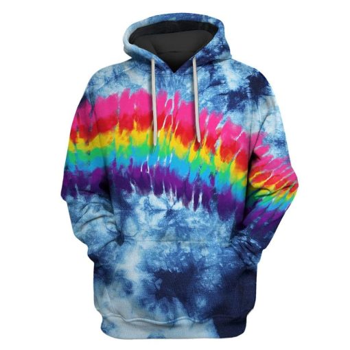 Colorful Tie dye background Custom T-shirt - Hoodies Apparel HD-GH1106135 3D Custom Fleece Hoodies Hoodie S