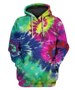 Colorful Tie dye Custom T-shirt - Hoodies Apparel HD-GH1106138 3D Custom Fleece Hoodies Hoodie S 