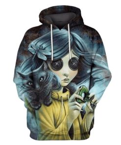 Coraline and black cat Hoodies - T-Shirts Apparel MV110217 3D Custom Fleece Hoodies Hoodie S 