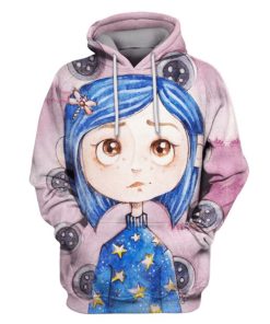 coraline movie Hoodies - T-Shirts Apparel MV110214 3D Custom Fleece Hoodies Hoodie S 