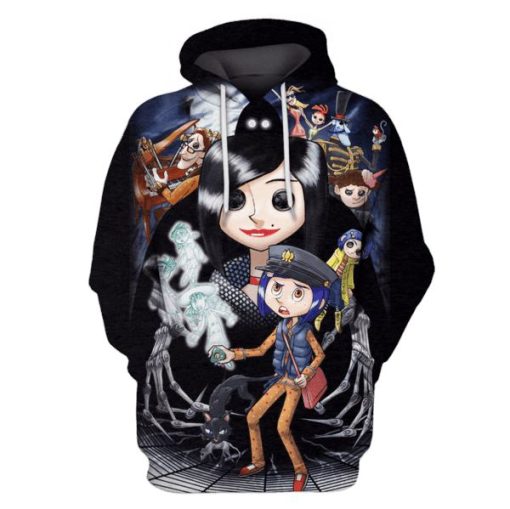 Coraline movie Hoodies - T-Shirts Apparel MV110286 3D Custom Fleece Hoodies Hoodie S