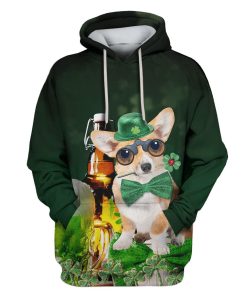 Corgi Custom T-shirt - Hoodies Apparel HD-PET110452 3D Custom Fleece Hoodies Hoodie S 