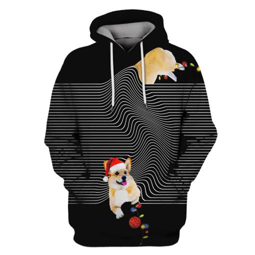 Corgi dog Custom T-shirt - Hoodies Apparel HD-PET110237 3D Custom Fleece Hoodies Hoodie S