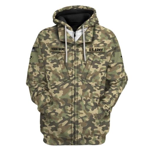 Cosplay 4th Infantry Division Uniform Custom Name T-Shirts Hoodies Apparel HD-AT1401205 3D Custom Fleece Hoodies Zip Hoodie S