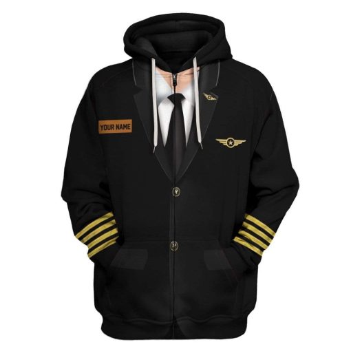 Cosplay Pilot Custom Name T-Shirts Hoodies Apparel CO-AT0601205 3D Custom Fleece Hoodies Zip Hoodie S