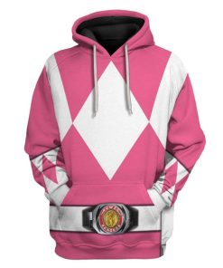 Cosplay Pink Power Ranger Custom T-Shirts Hoodies Apparel H01025 3D Custom Fleece Hoodies Hoodie S 