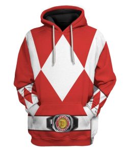 Cosplay Red Power Ranger Custom T-Shirts Hoodies Apparel HD-QM0102201 3D Custom Fleece Hoodies Hoodie S 