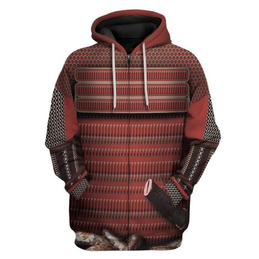 Cosplay Samurai Custom T-Shirts Hoodies Apparel CO-AT0301204 3D Custom Fleece Hoodies Zip Hoodie S