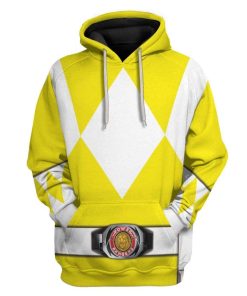Cosplay Yellow Power Ranger Custom T-Shirts Hoodies Apparel HD-QM0102202 3D Custom Fleece Hoodies Hoodie S 