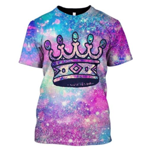 Crown Galaxy Hoodies T-Shirt Apparel GL101103 3D Custom Fleece Hoodies T-Shirt S