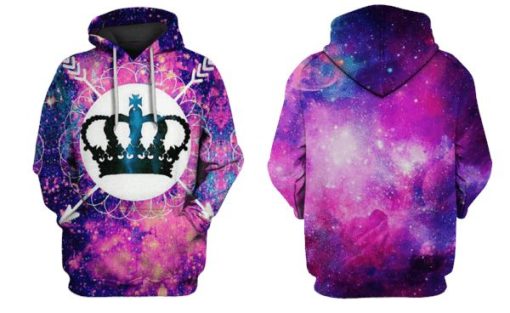 Crown Galaxy Hoodies T-Shirt Apparel GL101104 3D Custom Fleece Hoodies
