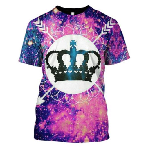 Crown Galaxy Hoodies T-Shirt Apparel GL101104 3D Custom Fleece Hoodies T-Shirt S