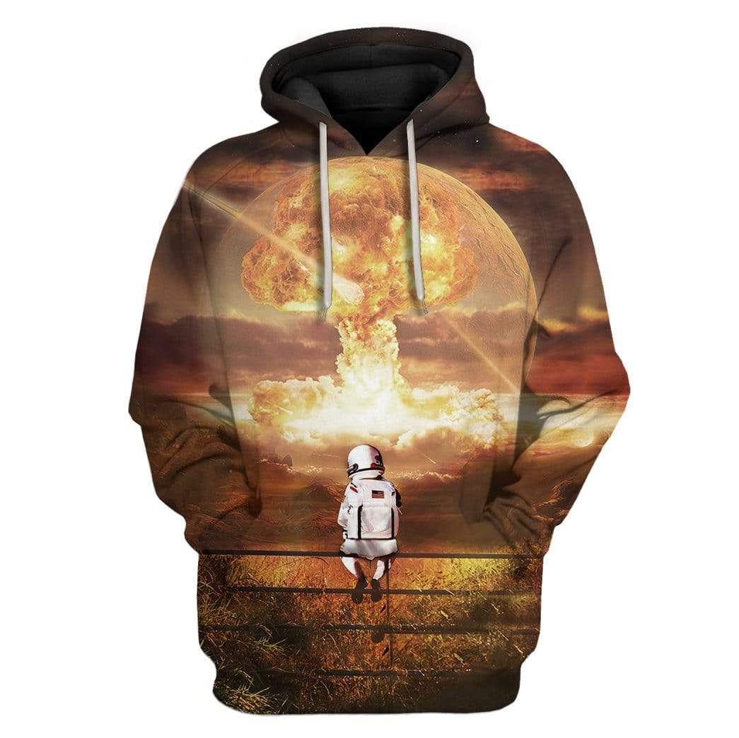 Gearhumans Custom Astronaut In Mars Apparel 1 Custom Astronaut In Mars Apparel HD-GH2181924 3D Custom Fleece Hoodies Hoodie S