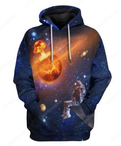 Custom Astronaut On The Rock Edge Apparel HD-DT2181912 3D Custom Fleece Hoodies Hoodie S 