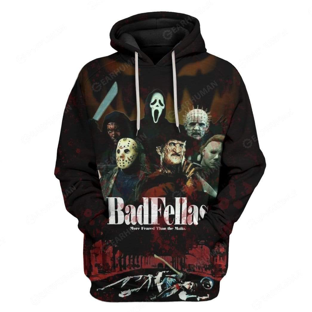 Gearhumans Custom Badfellas Apparel 1 Custom Badfellas Apparel HD-DT2681912 3D Custom Fleece Hoodies Hoodie S