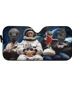Custom Car Auto Sunshade Aliens With Human HD-GH1981908-SS Auto Sunshade 57''x27.5'' 