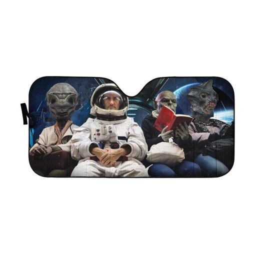 Custom Car Auto Sunshade Aliens With Human HD-GH1981908-SS Auto Sunshade 57''x27.5''