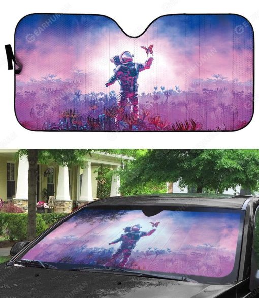 Custom Car Auto Sunshade Astronaut And Butterfly HD-AT0391916-SS Auto Sunshade