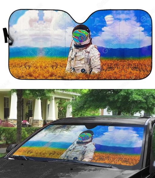 Gearhumans Custom Car Auto Sunshade Astronaut 11 Custom Car Auto Sunshade Astronaut HD-AT0491916-SS Auto Sunshade