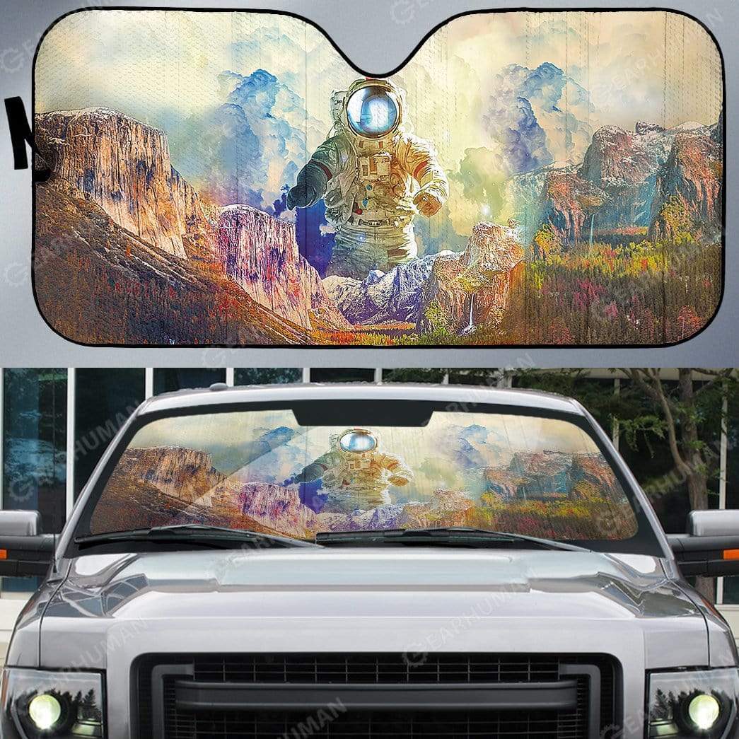 Gearhumans Custom Car Auto Sunshade Astronaut 3 Custom Car Auto Sunshade Astronaut HD-AT0791902-SS Auto Sunshade