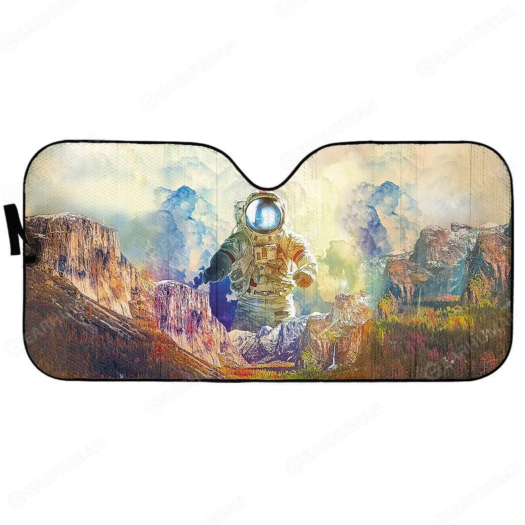 Gearhumans Custom Car Auto Sunshade Astronaut 2 Custom Car Auto Sunshade Astronaut HD-AT0791902-SS Auto Sunshade 57''x27.5''