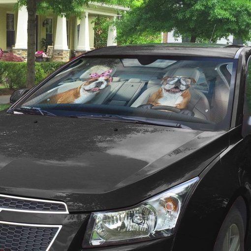 Custom Car Auto Sunshade Bulldog HD-GH1481904-SS Auto Sunshade