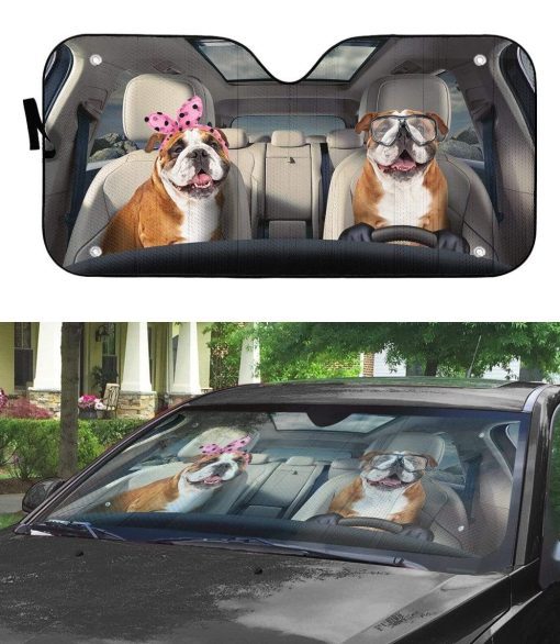 Custom Car Auto Sunshade Bulldog HD-GH1481904-SS Auto Sunshade