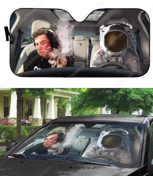 Custom Car Auto Sunshade Elon Musk And Astronaut HD-DT2181937-SS Auto Sunshade