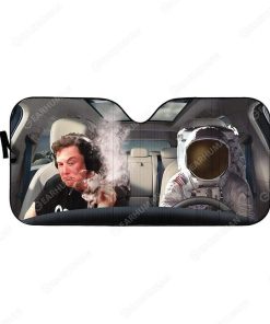 Custom Car Auto Sunshade Elon Musk And Astronaut HD-DT2181937-SS Auto Sunshade 57''x27.5'' 