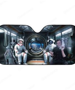 Custom Car Auto Sunshade Elon Musk And Astronauts HD-DT2481919-SS Auto Sunshade 57''x27.5'' 