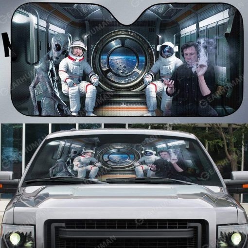 Custom Car Auto Sunshade Elon Musk And Astronauts HD-DT2481919-SS Auto Sunshade