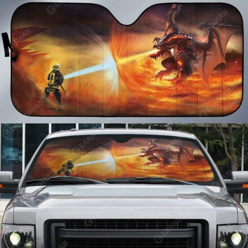 Custom Car Auto Sunshade Firefighter HD-TA1491902-SS Auto Sunshade