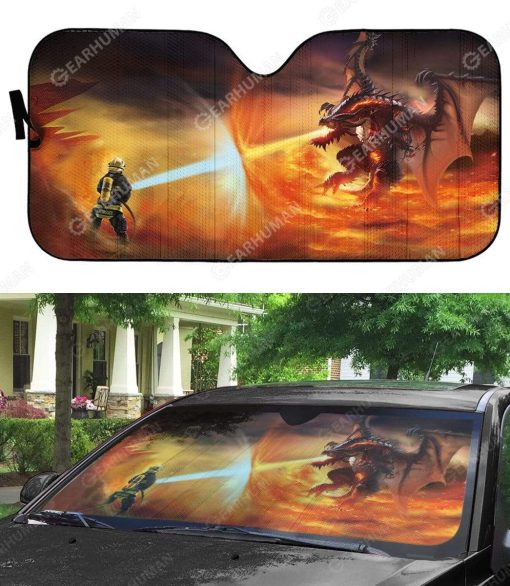Custom Car Auto Sunshade Firefighter HD-TA1491902-SS Auto Sunshade