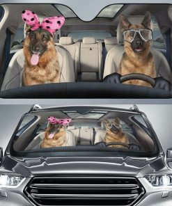 Custom Car Auto Sunshade German Shepherd HD-GH1481906-SS Auto Sunshade 