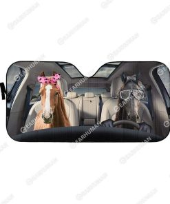 Custom Car Auto Sunshade Horse HD-GH1481912-SS Auto Sunshade 57''x27.5'' 