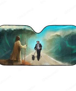 Custom Car Auto Sunshade Jesus And John Wick HD-GH2491908-SS Auto Sunshade 57''x27.5'' 