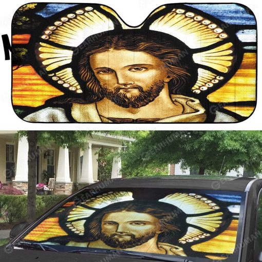 Custom Car Auto Sunshade Jesus HD-DT1091907-SS Auto Sunshade
