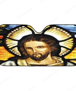Custom Car Auto Sunshade Jesus HD-DT1091907-SS Auto Sunshade 57''x27.5'' 