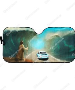 Custom Car Auto Sunshade Jesus HD-TA1091908-SS Auto Sunshade 57''x27.5'' 