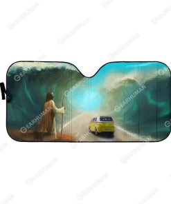 Custom Car Auto Sunshade Jesus HD-TA1091910-SS Auto Sunshade 57''x27.5'' 