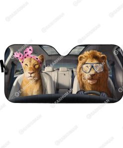 Custom Car Auto Sunshade Lion King HD-GH1481901-SS Auto Sunshade 57''x27.5'' 