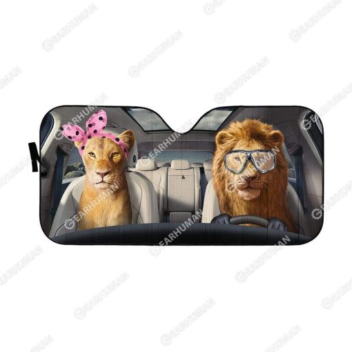 Custom Car Auto Sunshade Lion King HD-GH1481901-SS Auto Sunshade 57''x27.5''